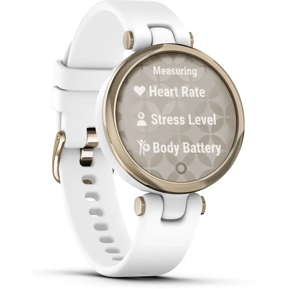Смарт-годинник Garmin Lily Cream Gold Bezel with White Case and Silicone Band (010-02384-10)