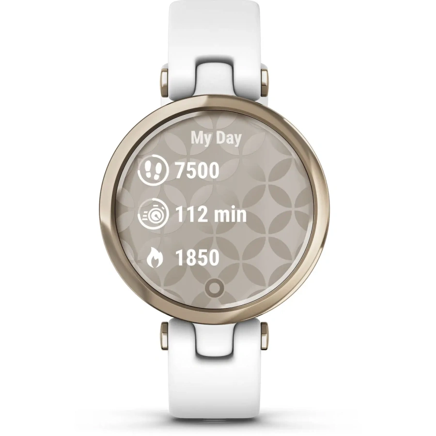 Смарт-годинник Garmin Lily Cream Gold Bezel with White Case and Silicone Band (010-02384-10)