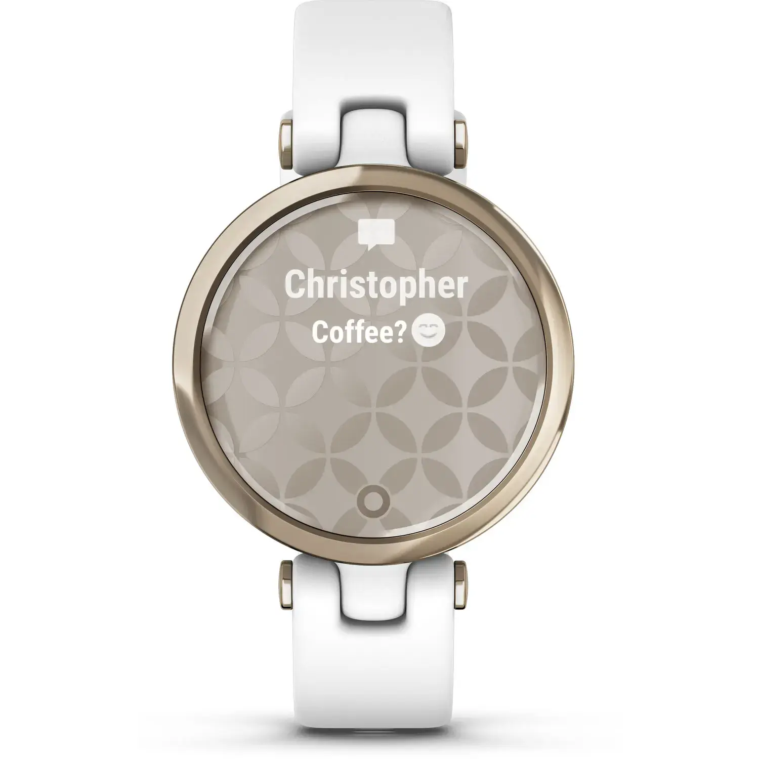 Смарт-годинник Garmin Lily Cream Gold Bezel with White Case and Silicone Band (010-02384-10)
