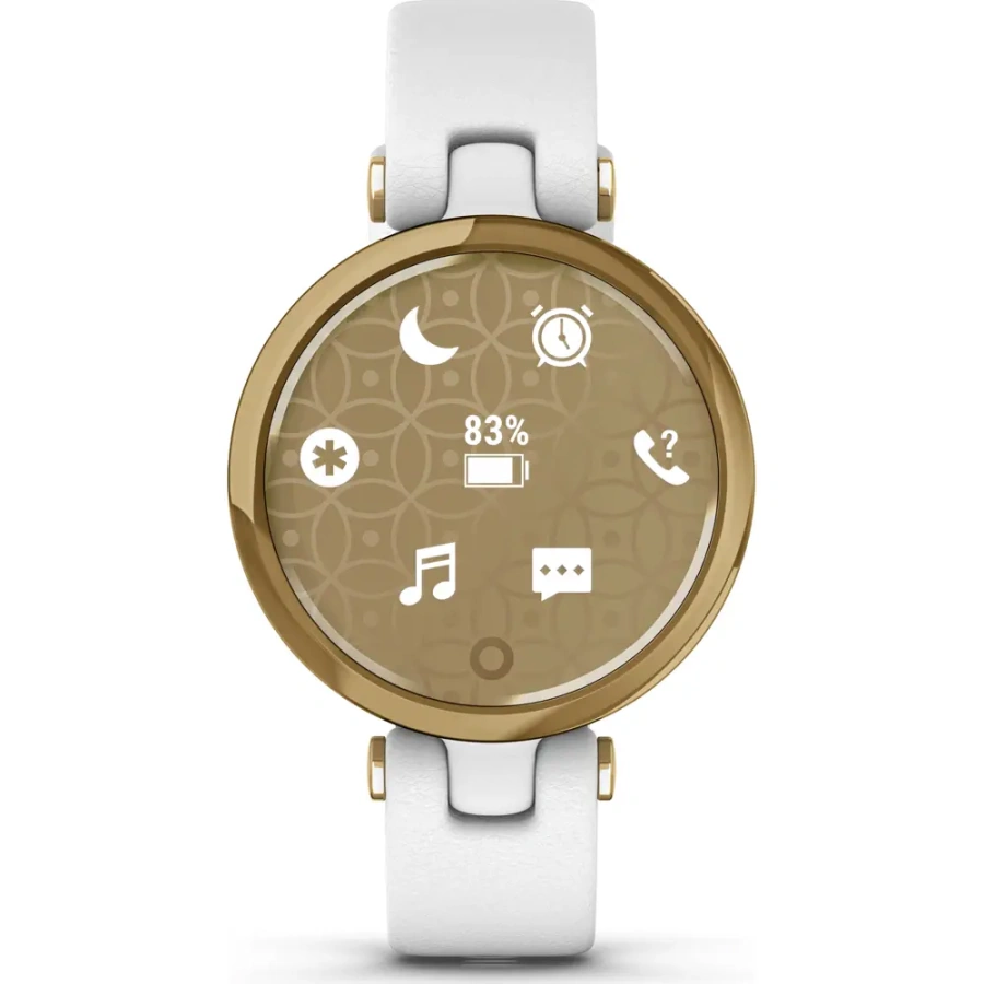 Смарт-годинник Garmin Lily Light Gold Bezel with White Case and Italian Leather Band (010-02384-B3)