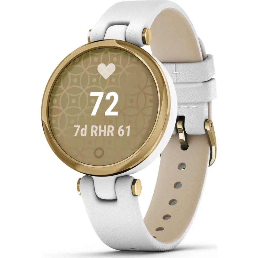 Смарт-годинник Garmin Lily Light Gold Bezel with White Case and Italian Leather Band (010-02384-B3)