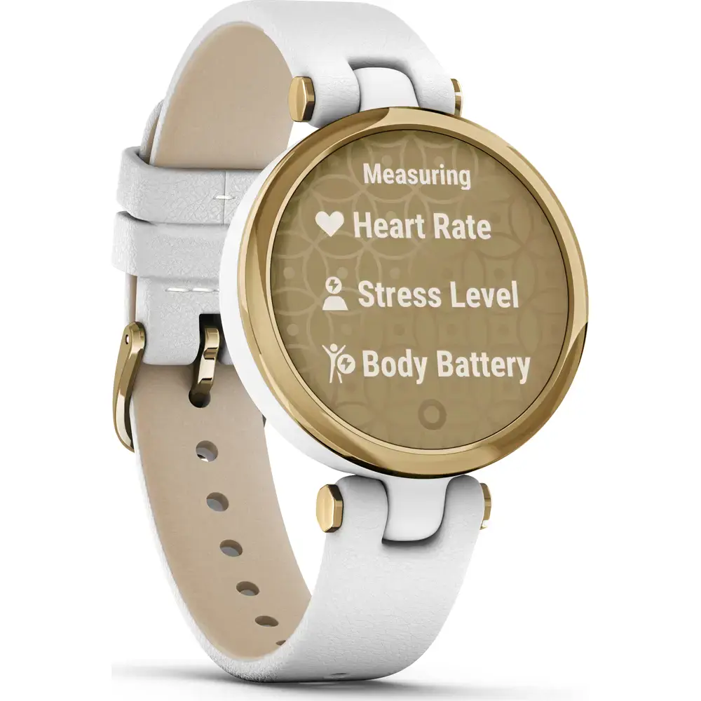 Смарт-часы Garmin Lily Light Gold Bezel with White Case and Italian Leather Band (010-02384-B3)