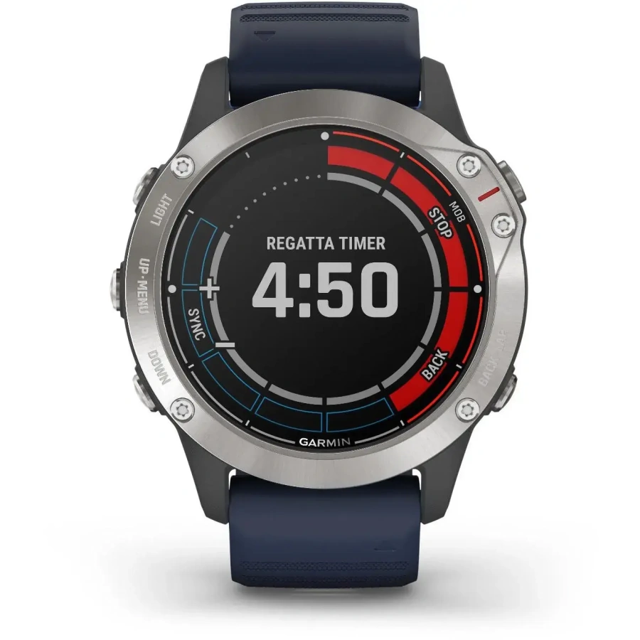 Смарт-годинник Garmin Quatix 6 Gray with Captain Blue Band (010-02158-90)