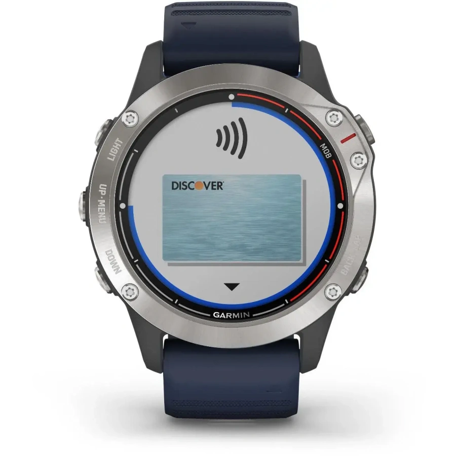 Смарт-годинник Garmin Quatix 6 Gray with Captain Blue Band (010-02158-90)