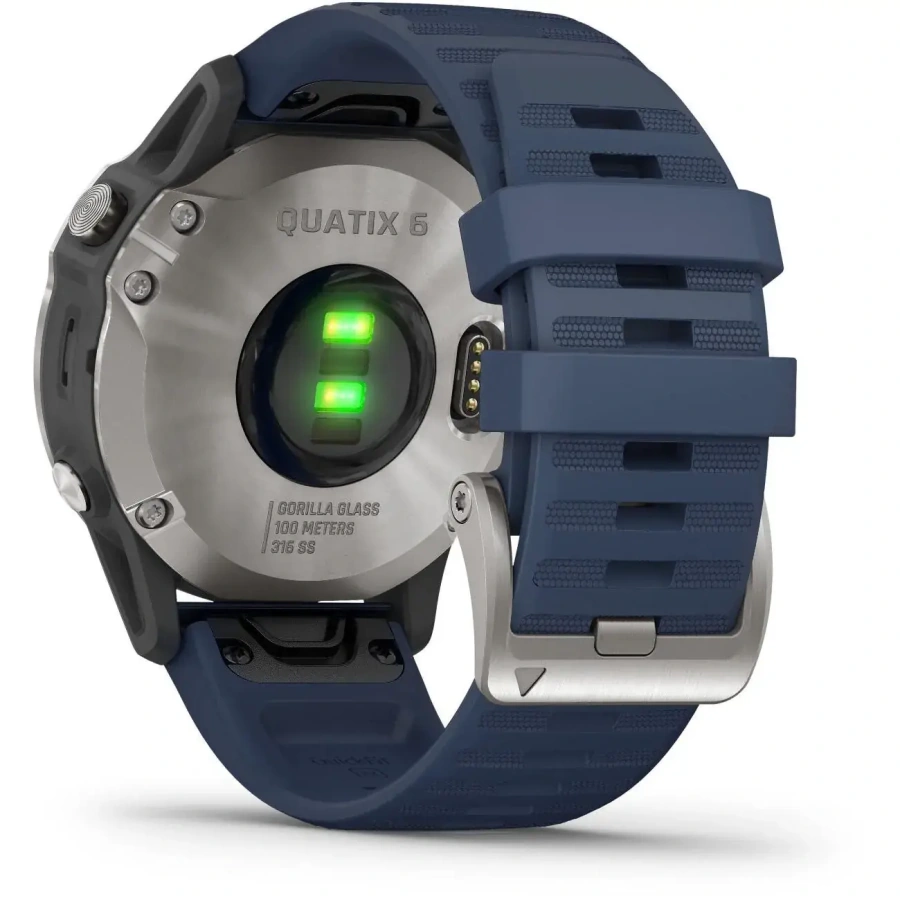 Смарт-годинник Garmin Quatix 6 Gray with Captain Blue Band (010-02158-90)