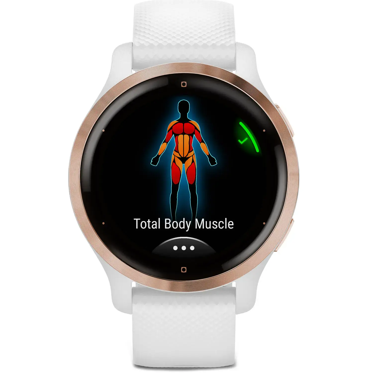 Смарт-годинник Garmin Venu 2S Rose Gold Bezel with White Case and Silicone Band (010-02429-13)
