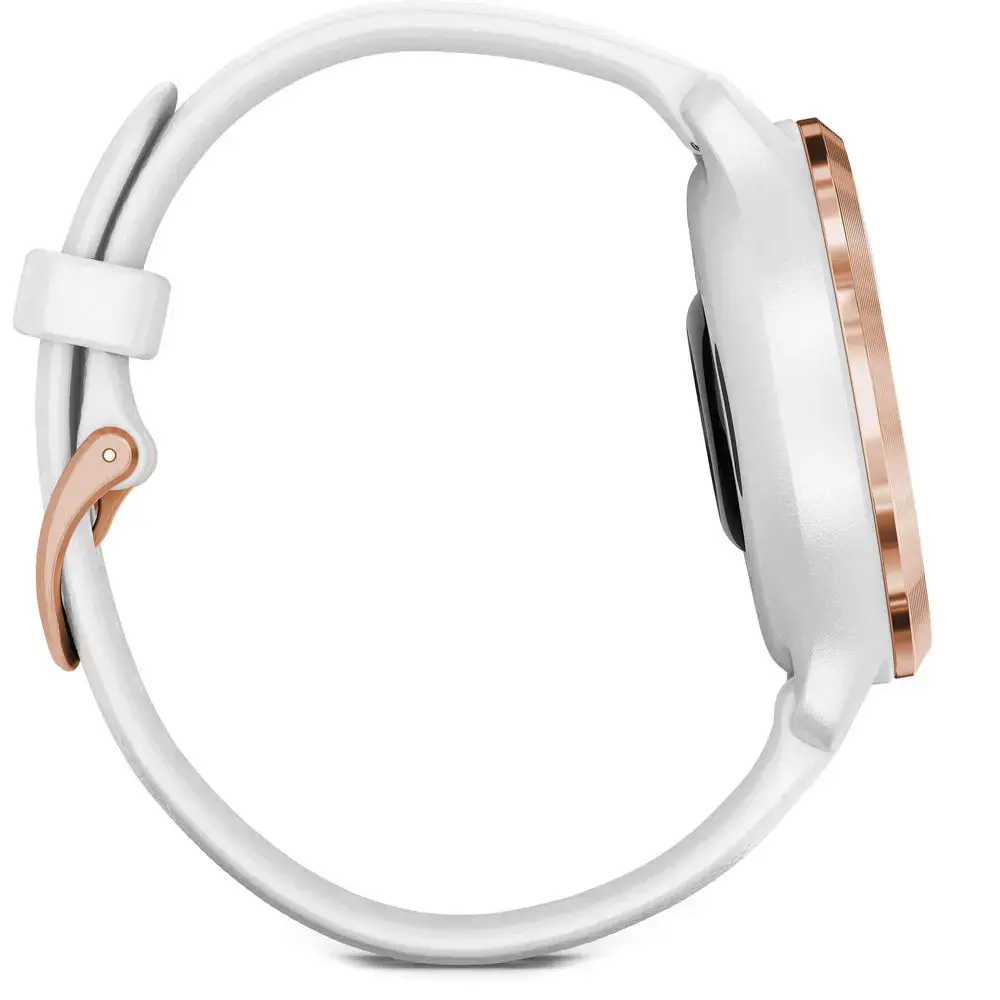 Смарт-годинник Garmin Venu 2S Rose Gold Bezel with White Case and Silicone Band (010-02429-13)