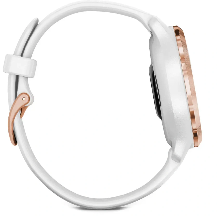 Смарт-годинник Garmin Venu 2S Rose Gold Bezel with White Case and Silicone Band (010-02429-13)