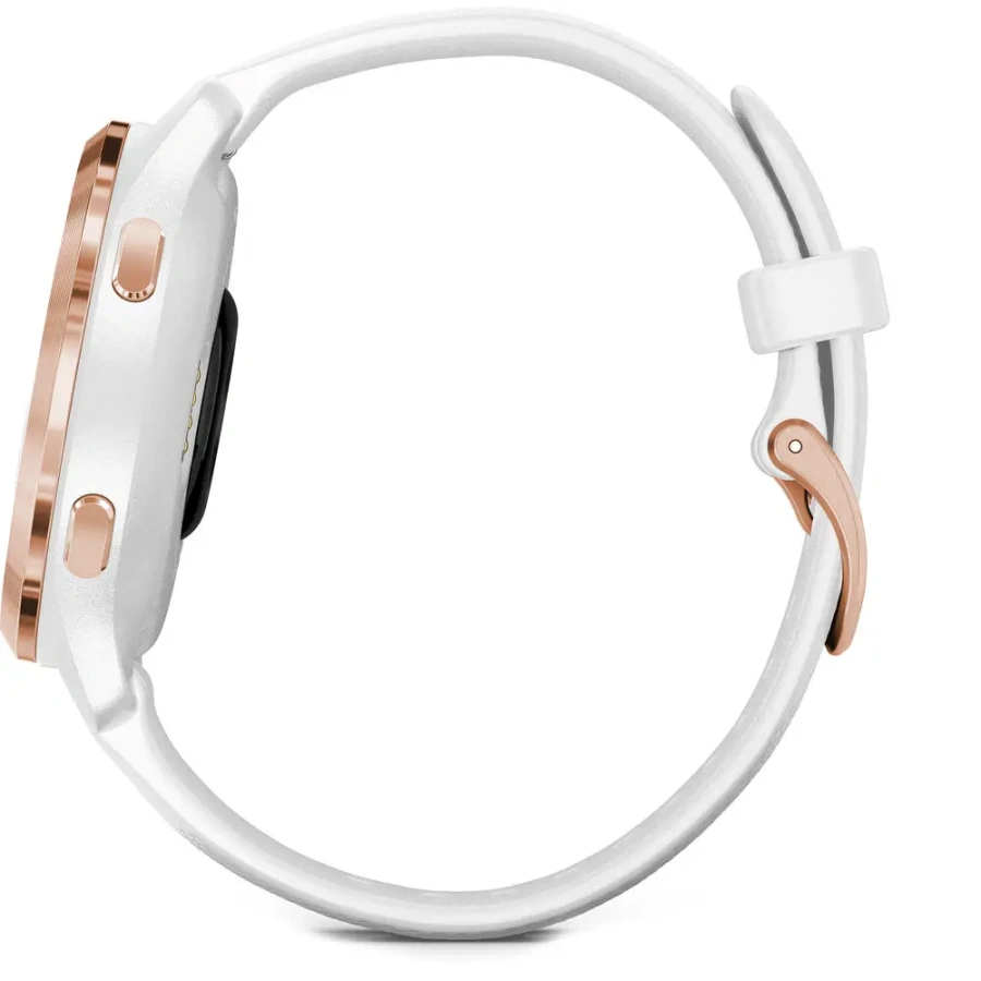 Смарт-годинник Garmin Venu 2S Rose Gold Bezel with White Case and Silicone Band (010-02429-13)