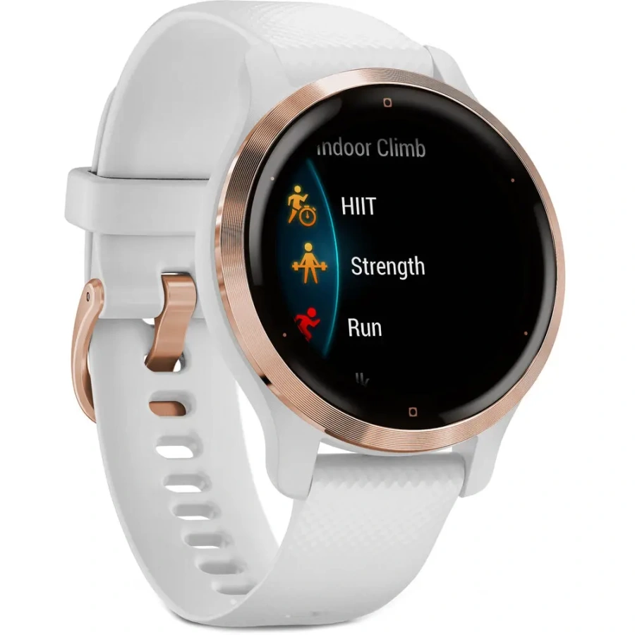 Смарт-годинник Garmin Venu 2S Rose Gold Bezel with White Case and Silicone Band (010-02429-13)