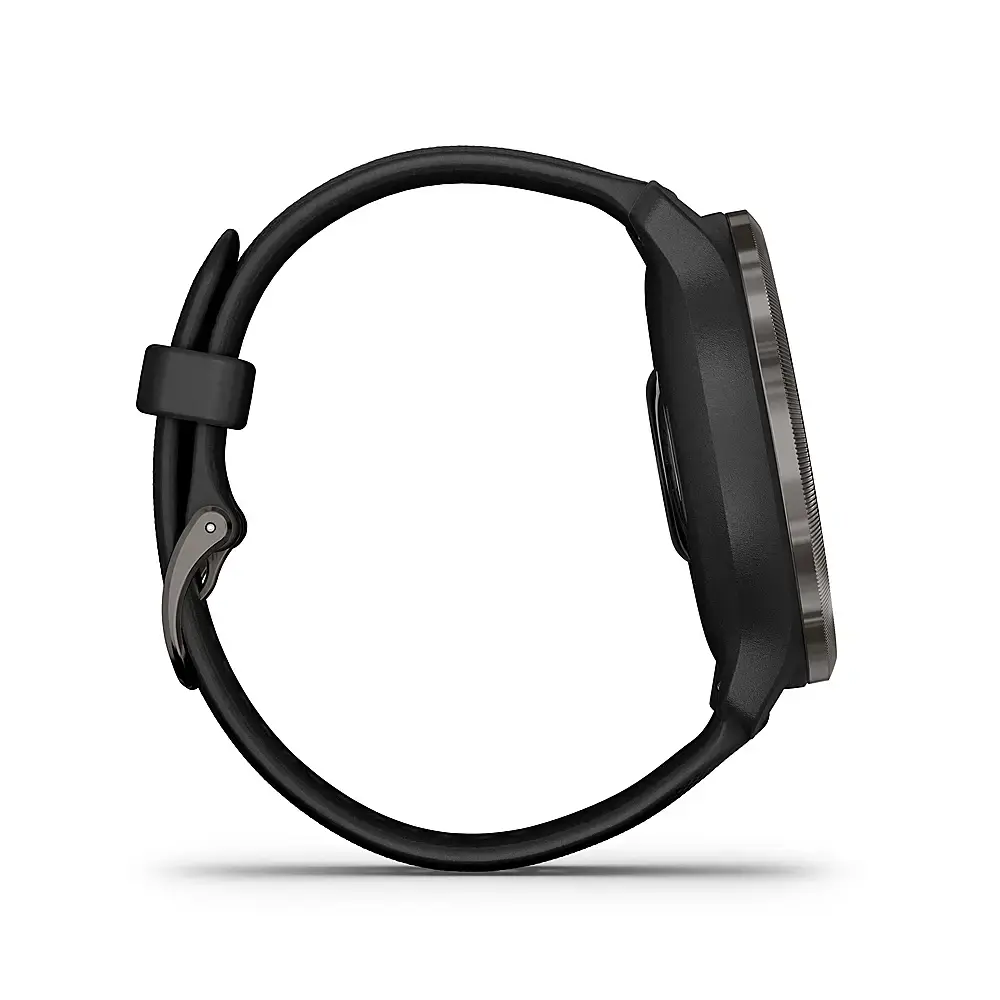 Смарт-годинник Garmin Venu 2 Slate Stainless Steel Bezel with Black Case and Silicone Band (010-02430-11/01)