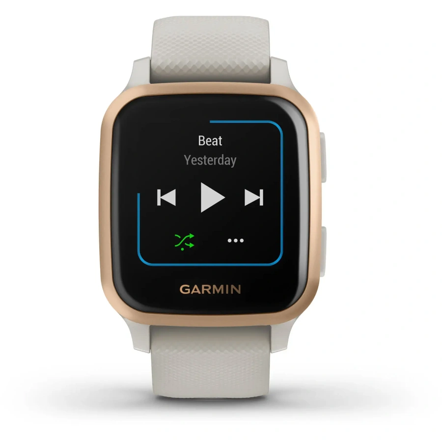 Смарт-годинник Garmin Venu Sq Music Edition Light Sand/Rose Gold (010-02426-11)