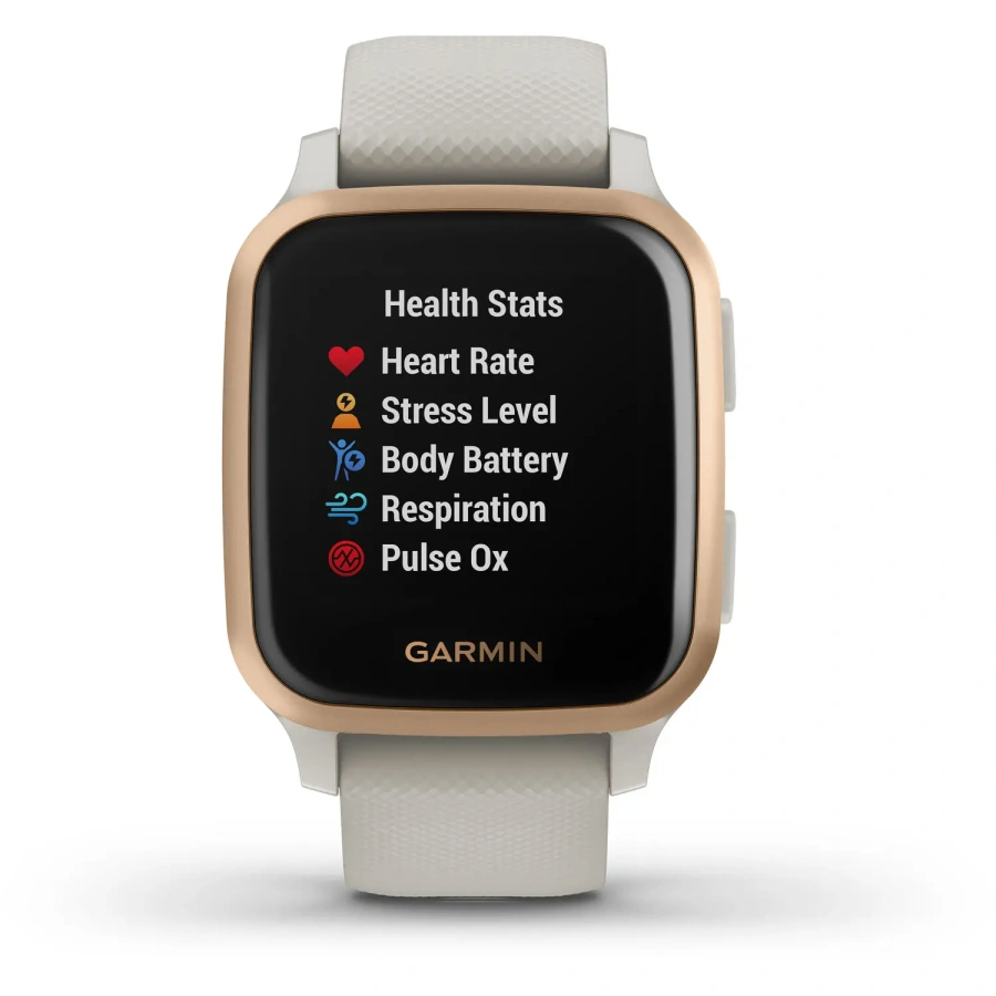 Смарт-годинник Garmin Venu Sq Music Edition Light Sand/Rose Gold (010-02426-11)