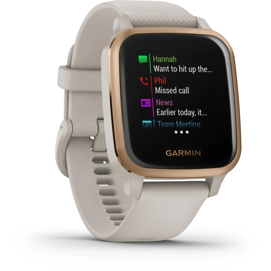 Смарт-годинник Garmin Venu Sq Music Edition Light Sand/Rose Gold (010-02426-11)