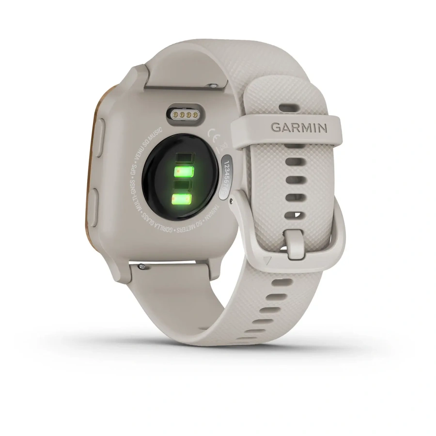 Смарт-годинник Garmin Venu Sq Music Edition Light Sand/Rose Gold (010-02426-11)