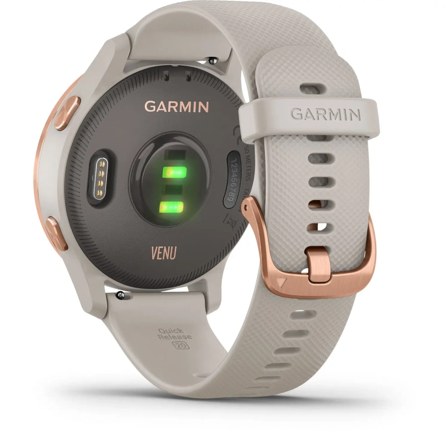 Смарт-часы Garmin Venu Rose Gold Stainless Steel Bezel with Light Sand Case and Silicone Band (010-02173-23)