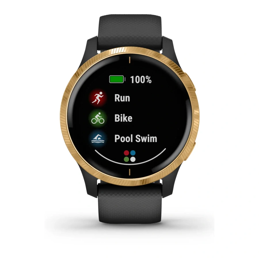 Смарт-годинник Garmin Venu Black/Gold (010-02173-33)