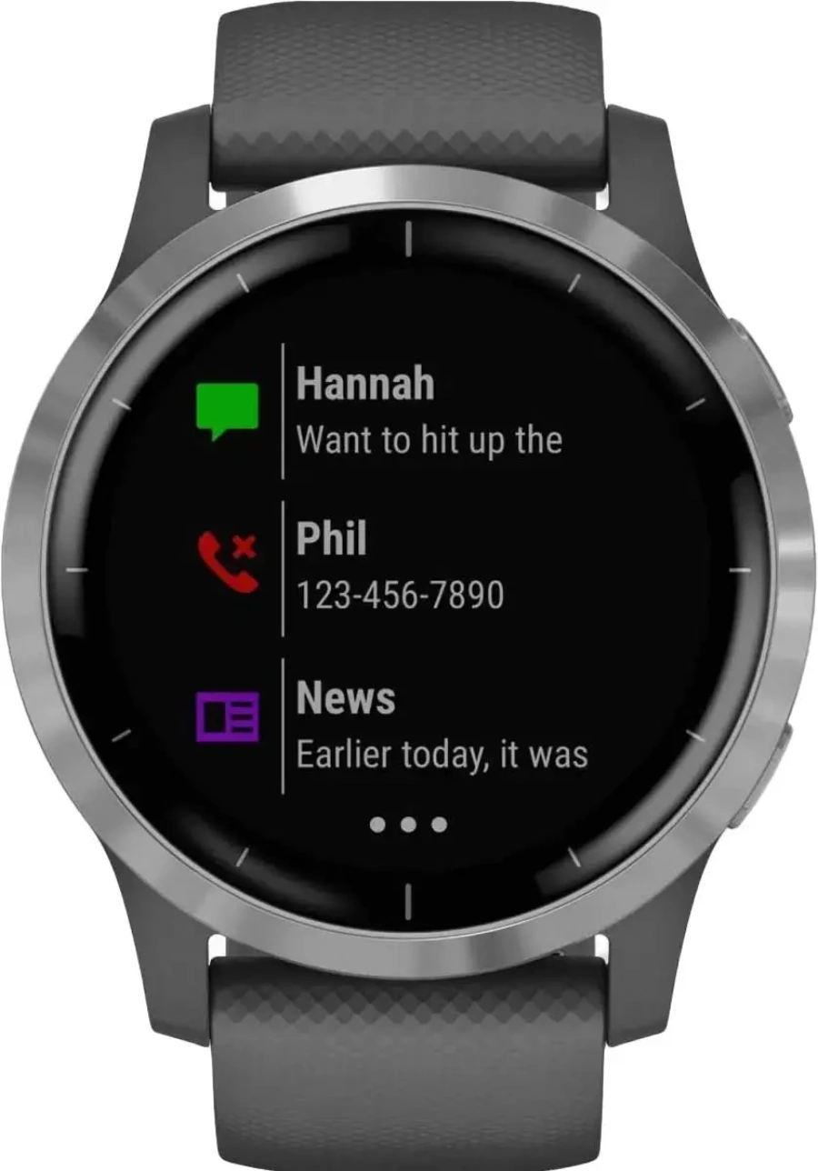 Смарт-годинник Garmin Vivoactive 4 Shadow Gray/Silver (010-02174-03)