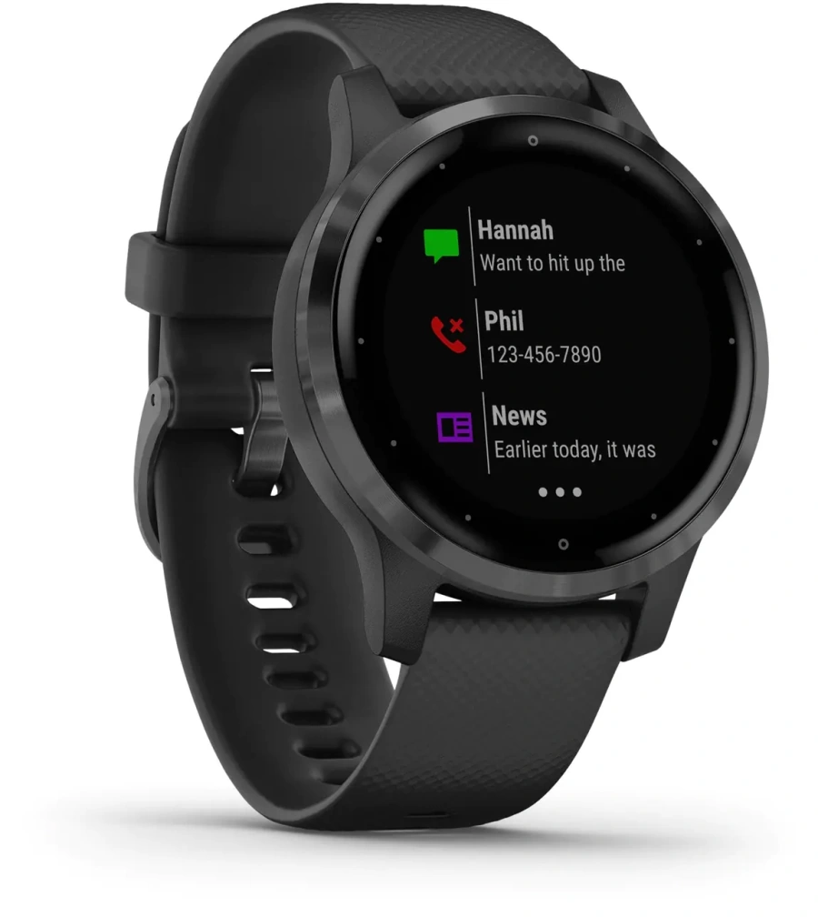 Смарт-годинник Garmin Vivoactive 4S Black/Slate (010-02172-13/010-02172-11)