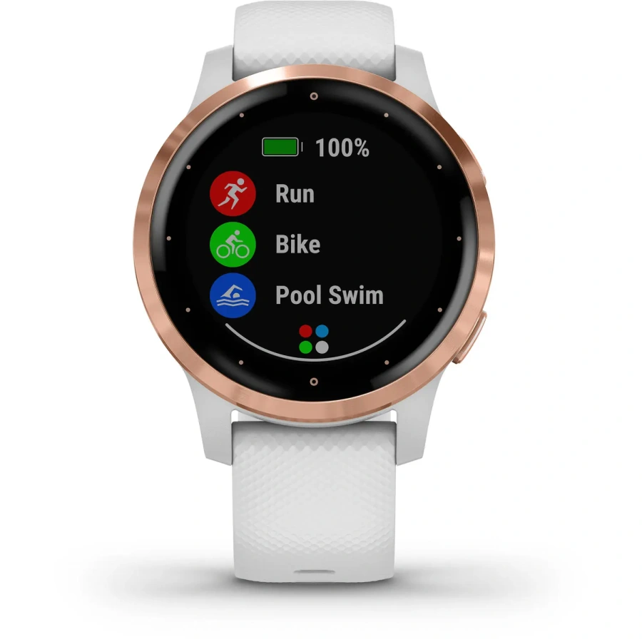 Смарт-годинник Garmin Vivoactive 4S White/Rose Gold (010-02172-23)