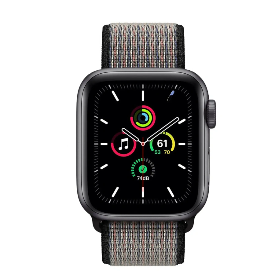Apple Watch SE Nike GPS 40mm Space Gray Aluminum Case (MYYM2) with Black Nike Sport Loop (MX7Y2)