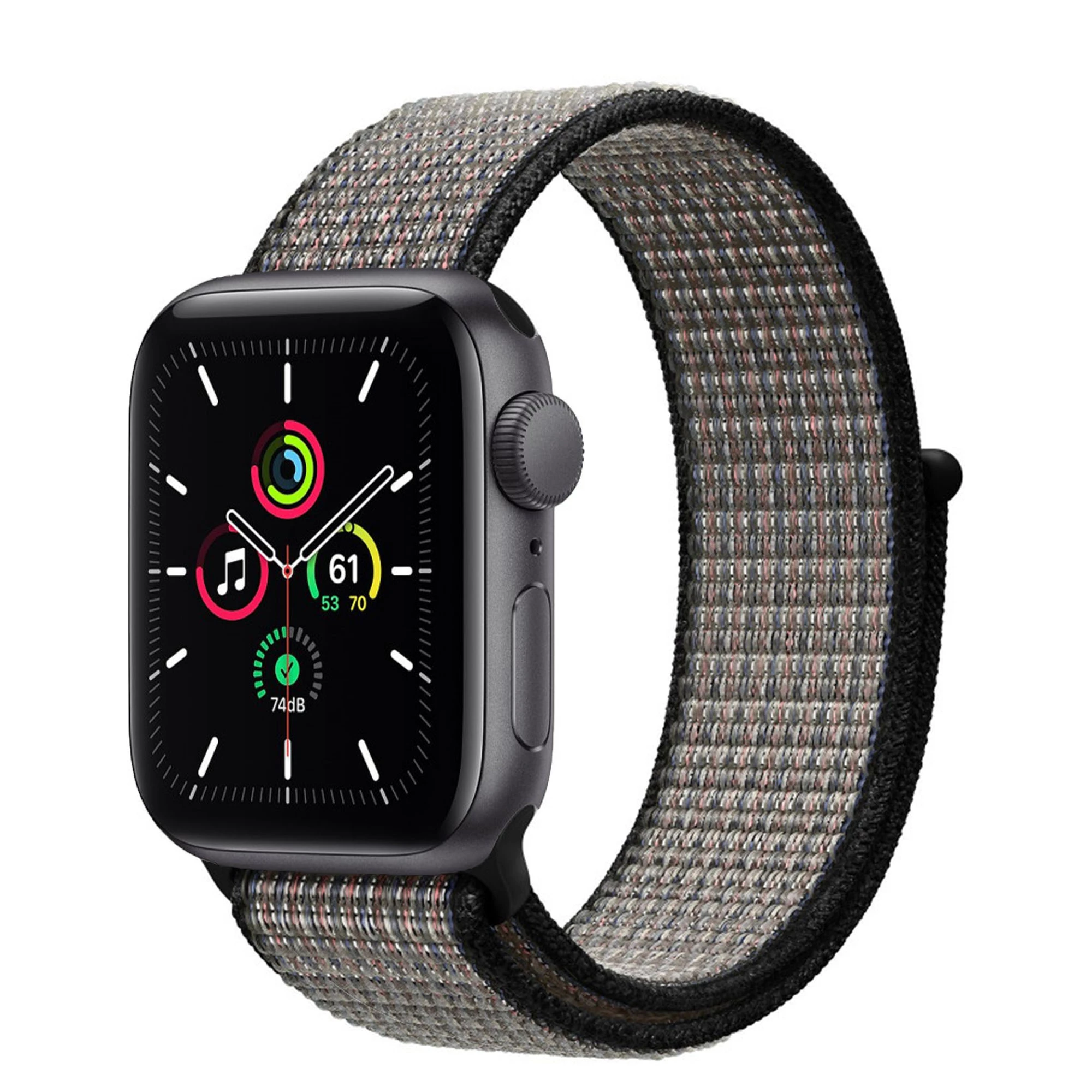 Apple Watch SE Nike GPS 40mm Space Gray Aluminum Case (MYYM2) with Black Nike Sport Loop (MX7Y2)