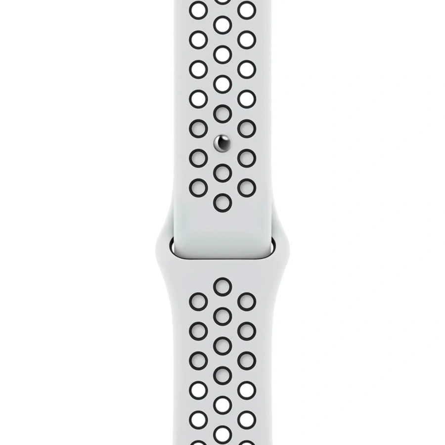 Ремінець Apple Pure Platinum/Black Nike Sport Band для Apple Watch 44/45/46/49mm (ML893)
