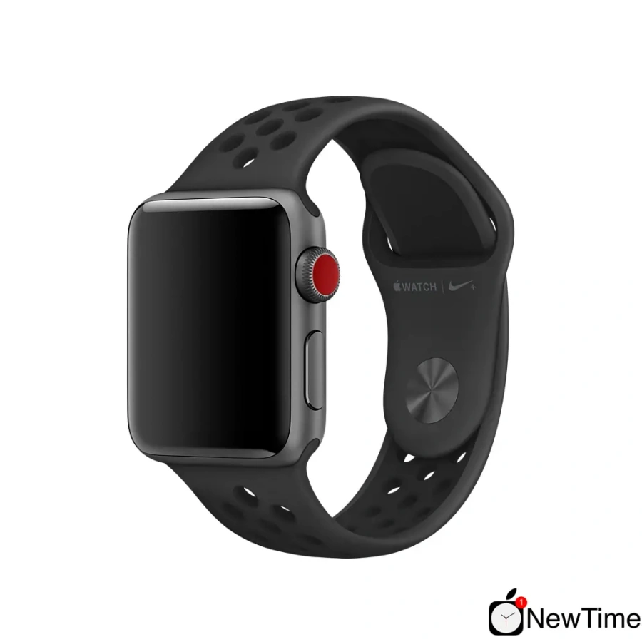Ремінець Apple Anthracite / Black Nike Sport Band (MQ2T2, MX8E2) для Apple Watch 44/45/46/49mm