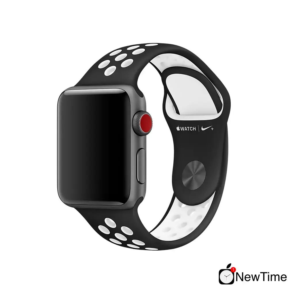 Ремешок Apple Black/White Nike Sport Band (MRHM2) для Apple Watch 44/45/46/49mm