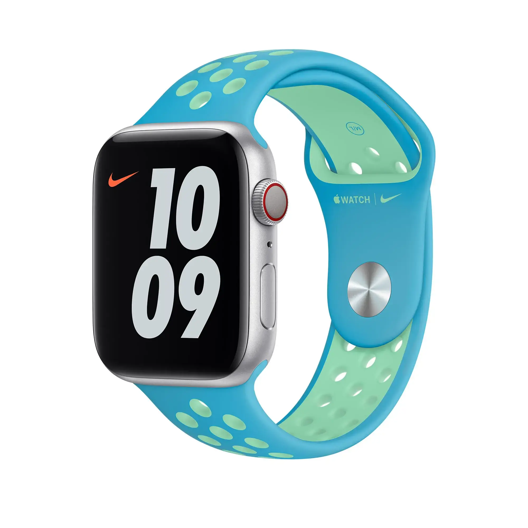 Ремешок Apple Chlorine Blue/Green Glow Nike Sport Band (MJ6H3) для Apple Watch 38/40/41/42mm