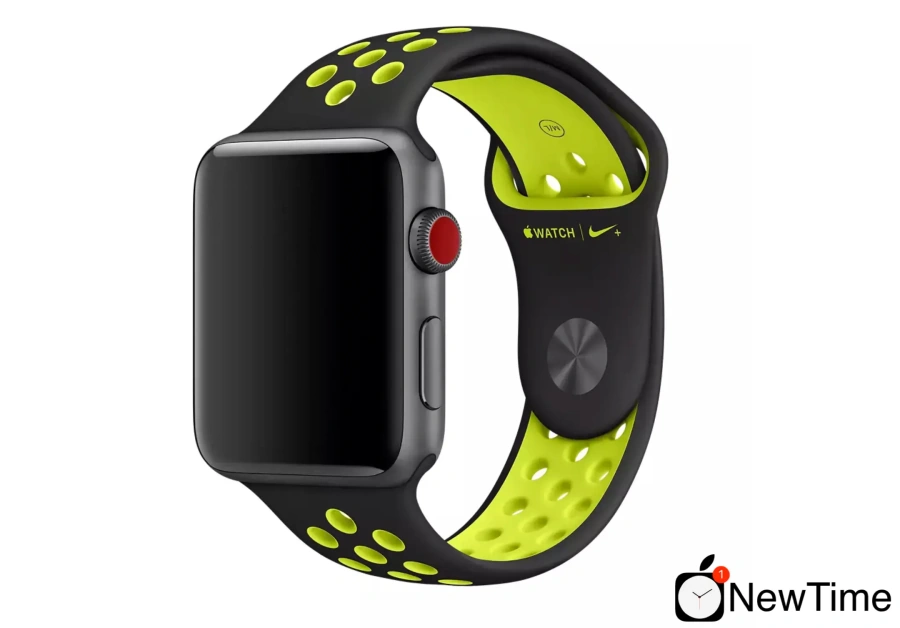 Ремешок Apple Black/Volt Nike Sport Band (MQ2H2) для Apple Watch 38/40/41/42mm