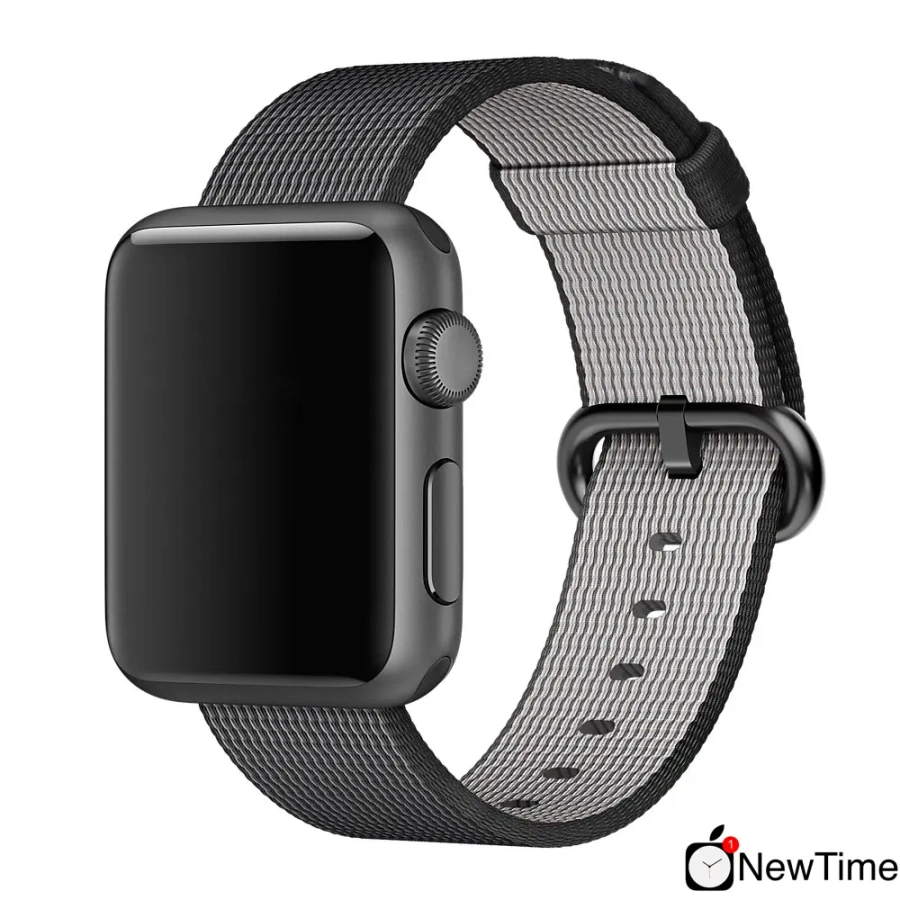 Ремінець Apple Black Woven Nylon Band (MQV92 / MM9L2) для Apple Watch 38/40/41/42mm