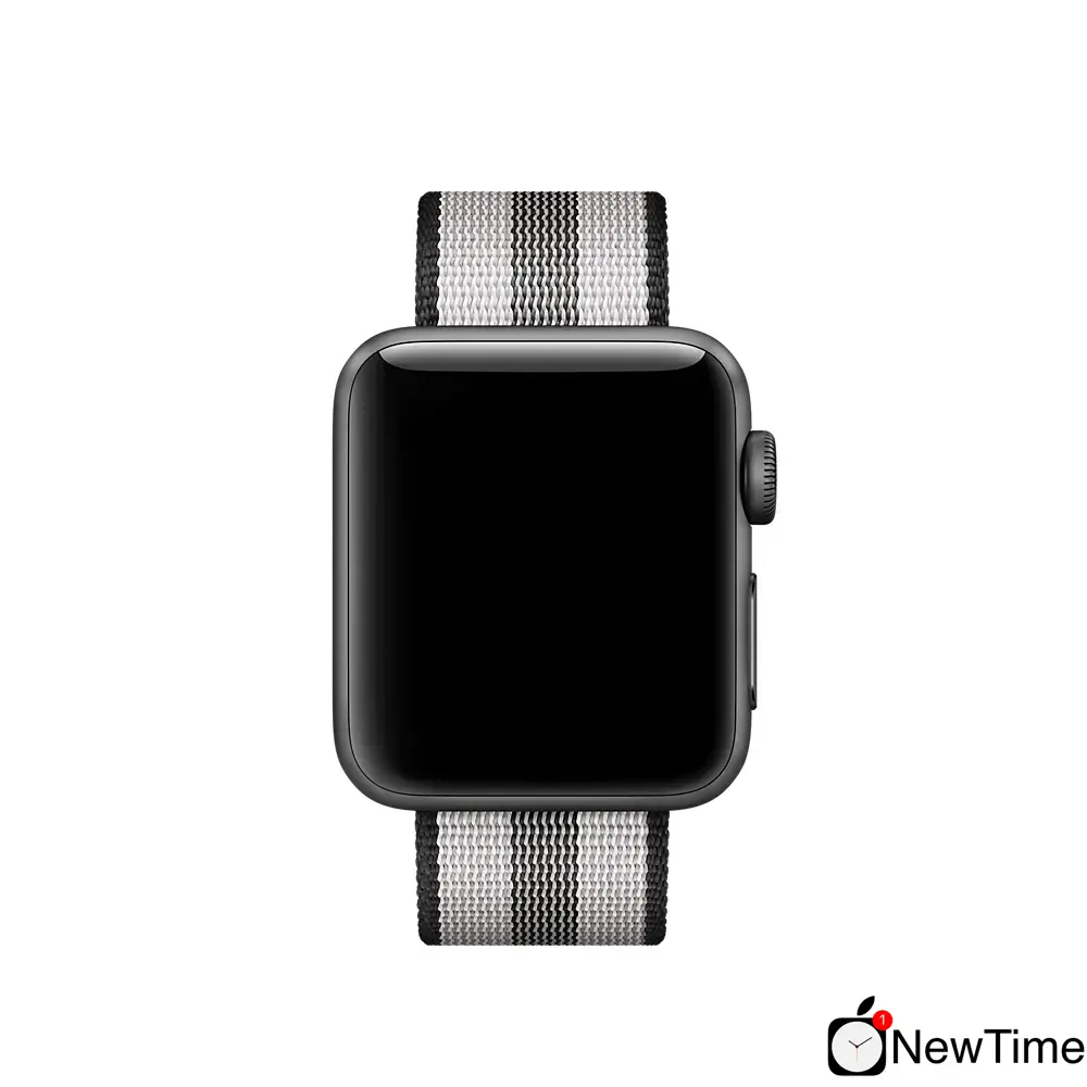 Ремінець Apple Black Stripe Woven Nylon Band (MQVR2) для Apple Watch 44/45/46/49 mm