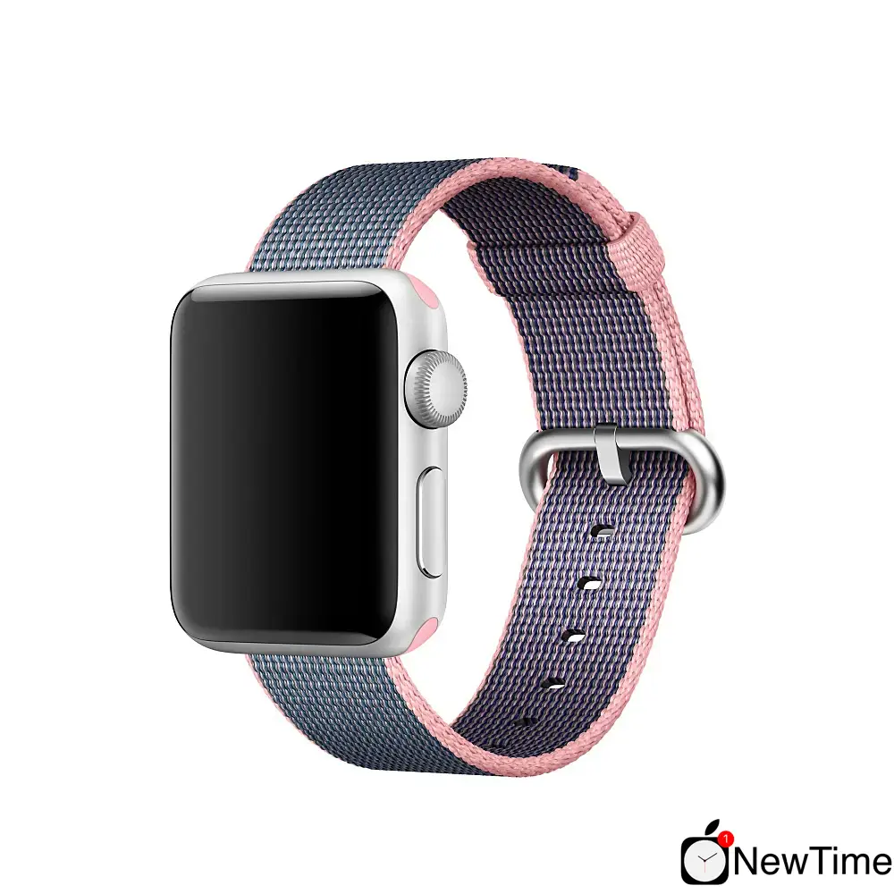 Ремешок Apple Light Pink/Midnight Blue Woven Nylon Band (MNK62) для Apple Watch 38/40/41/42mm