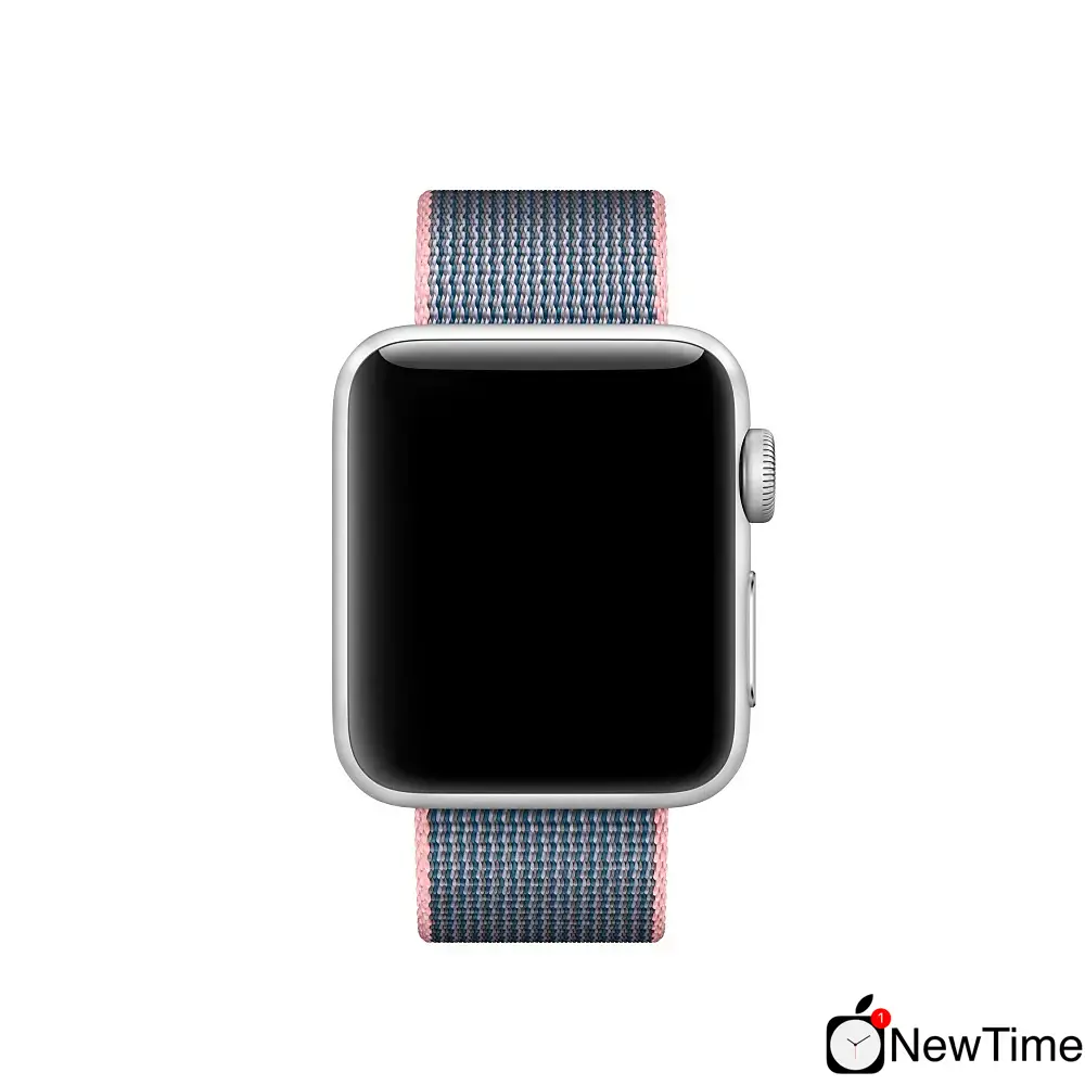 Ремешок Apple Light Pink/Midnight Blue Woven Nylon Band (MNK62) для Apple Watch 38/40/41/42mm