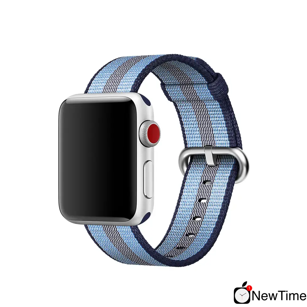 Ремешок Apple Midnight Blue Stripe Woven Nylon Band (MQVU2) для Apple Watch 44/45/46/49mm