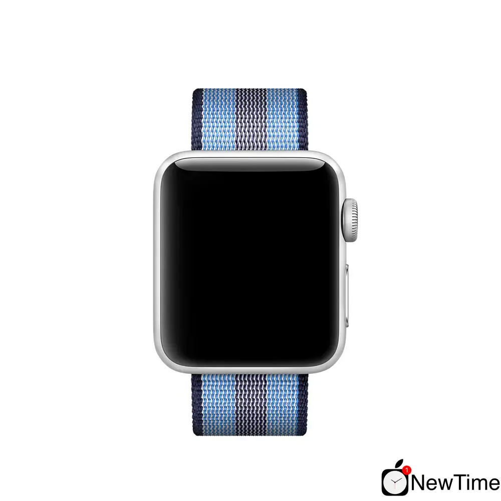 Ремешок Apple Midnight Blue Stripe Woven Nylon Band (MQVU2) для Apple Watch 44/45/46/49mm