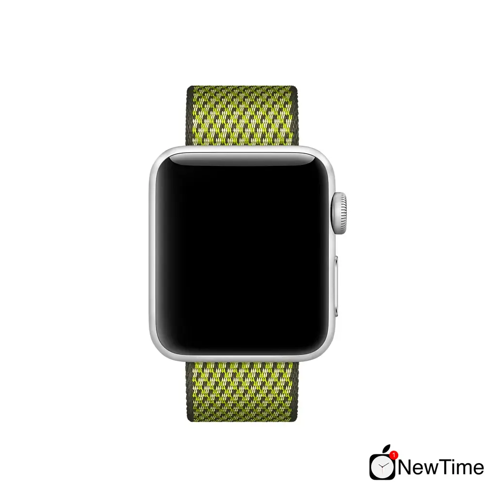 Ремінець Apple Dark Olive Check Woven Nylon Band (MQVQ2) для Apple Watch 44/45/46/49mm