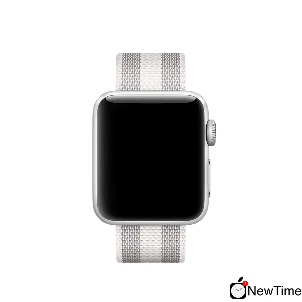 Ремінець White Stripe Woven Nylon Band (MQVH2) для Apple Watch 38/40/41/42mm