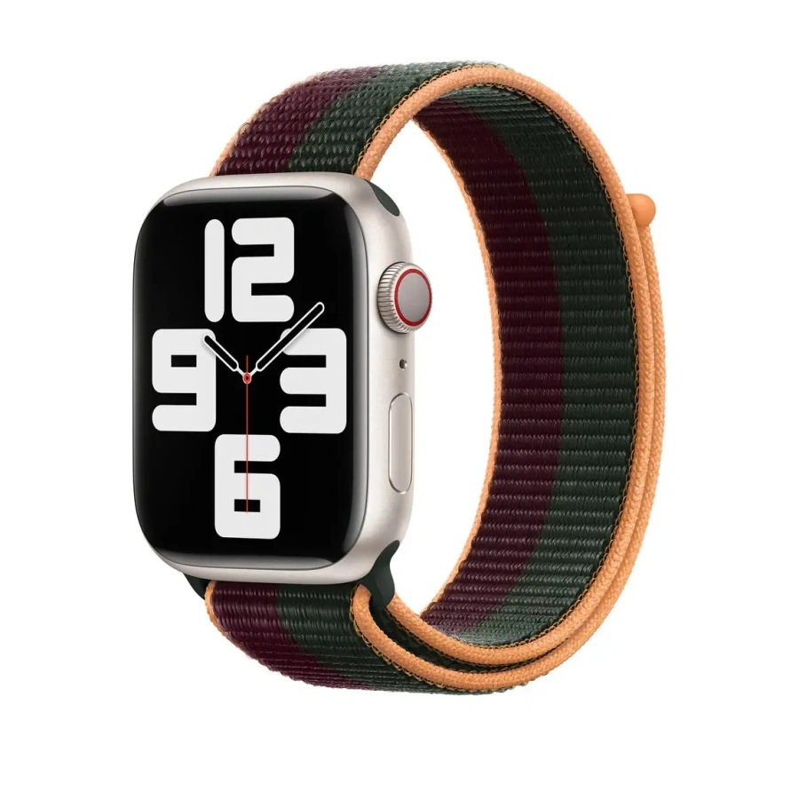 Ремінець Apple Dark Cherry/Forest Green Sport Loop для Apple Watch 44/45/46/49mm (ML323)