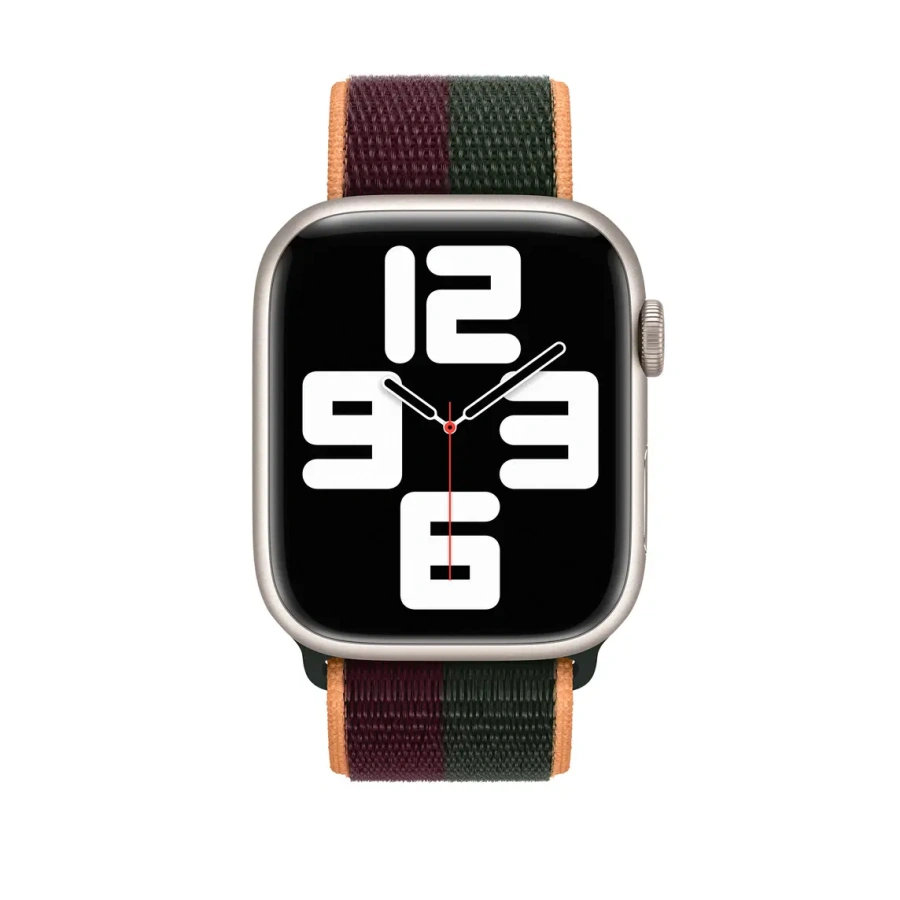 Ремінець Apple Dark Cherry/Forest Green Sport Loop для Apple Watch 44/45/46/49mm (ML323)