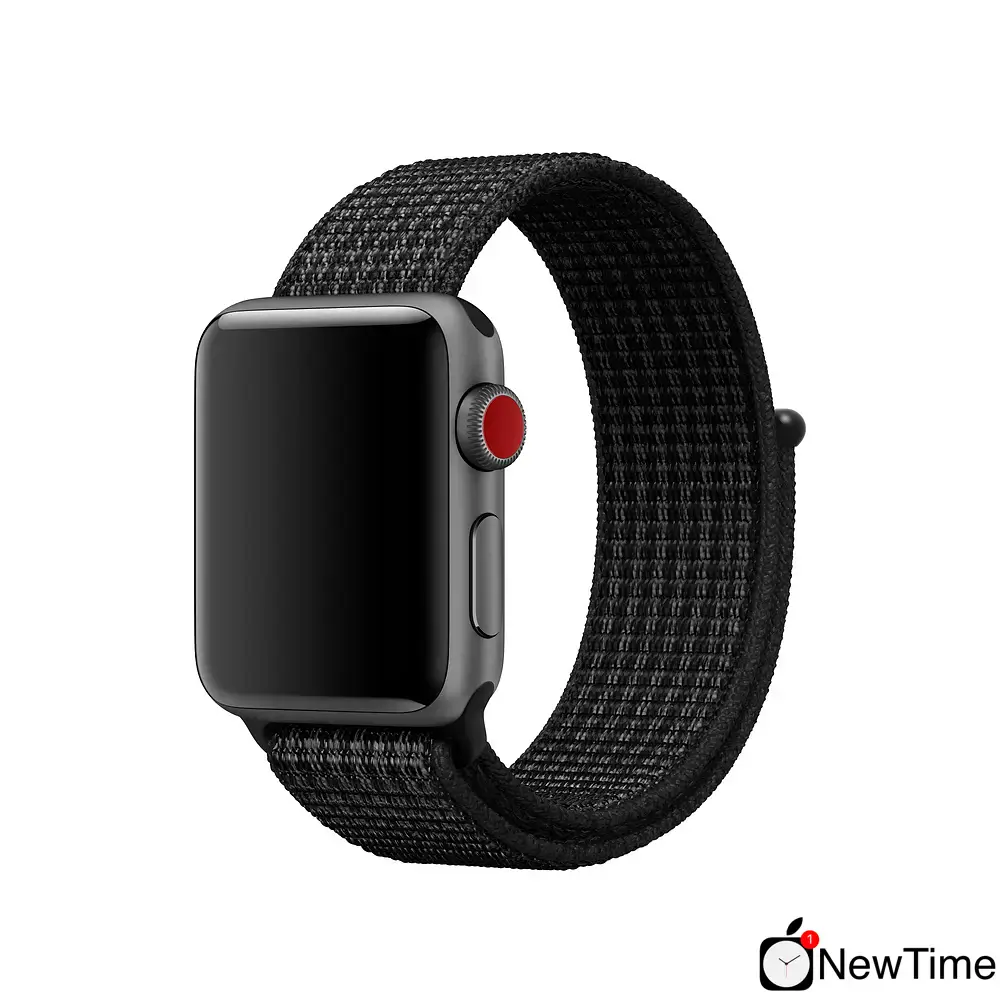 Ремінець Apple Black / Pure Platinum Nike Sport Loop (MRPH2) для Apple Watch 44/45/46/49mm