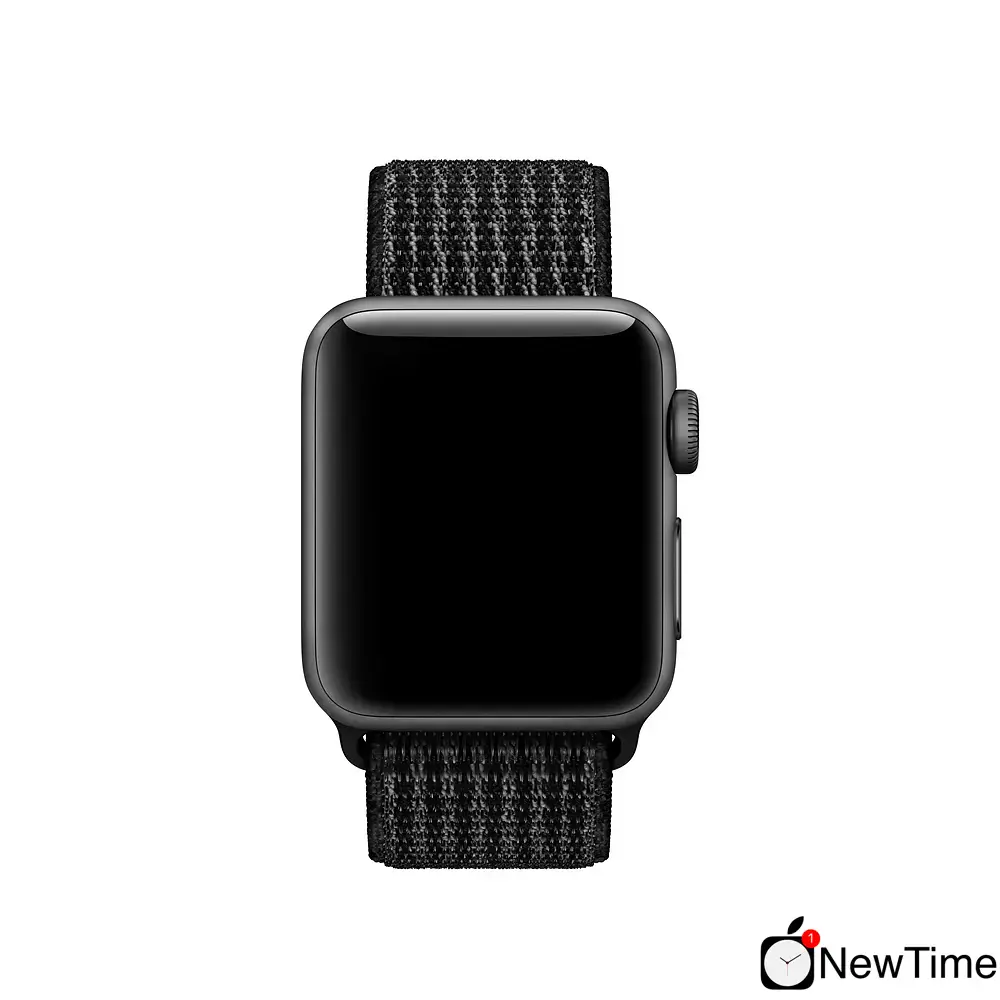 Ремінець Apple Black / Pure Platinum Nike Sport Loop (MRPH2) для Apple Watch 44/45/46/49mm