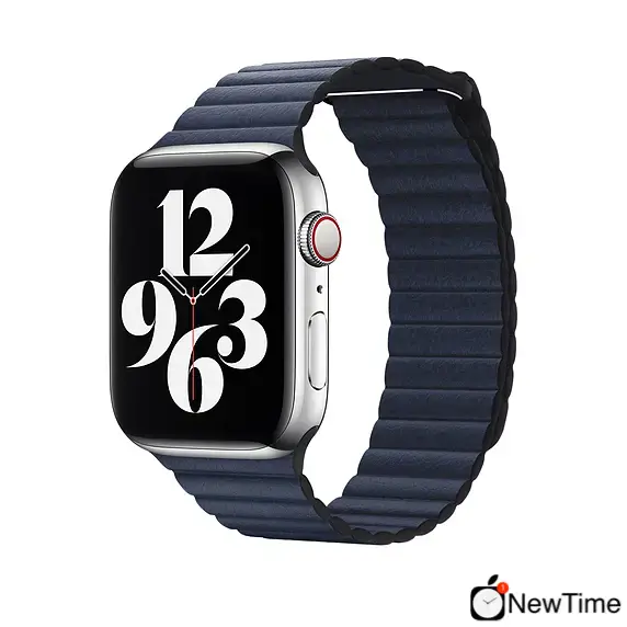 Ремінець Apple Diver Blue Leather Loop - Medium (MGXC3) для Apple Watch для Watch 44/45/46/49mm