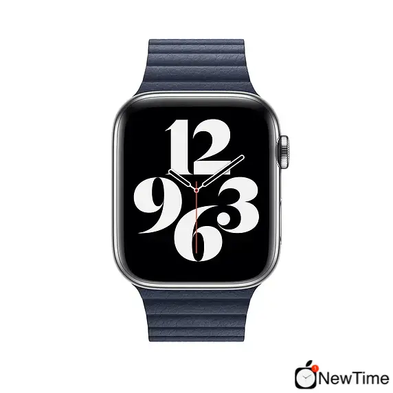Ремінець Apple Diver Blue Leather Loop - Medium (MGXC3) для Apple Watch для Watch 44/45/46/49mm
