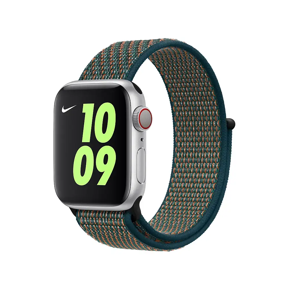 Ремінець Apple Hyper Crimson/Neptune Green Nike Sport Loop (MXN62) для Apple Watch 44/45/46/49mm