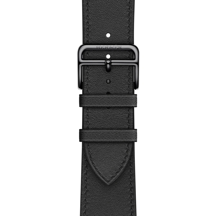 Ремінець Apple Watch Hermès 44/45/46/49mm (MX2R2) Noir Swift Leather Single Tour