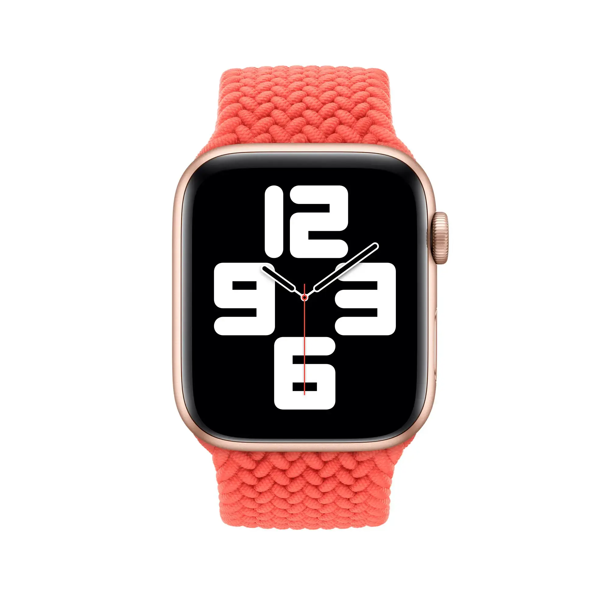 Ремінець Apple Electric Orange Braided Solo Loop - Size 12 для Apple Watch 44/45/46/49mm (MJK13)