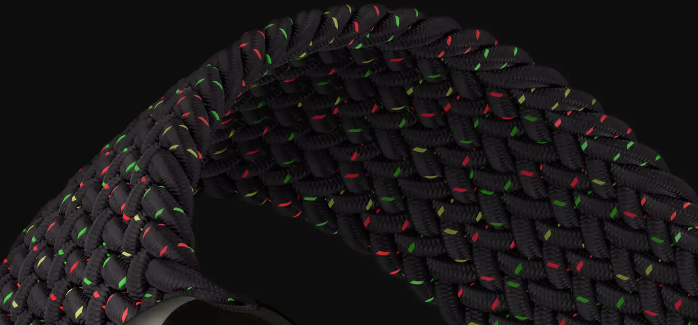 Ремешок Apple Black Unity Braided Solo Loop - Size 3 для Apple Watch 38/40/41/42mm (MMWC3)