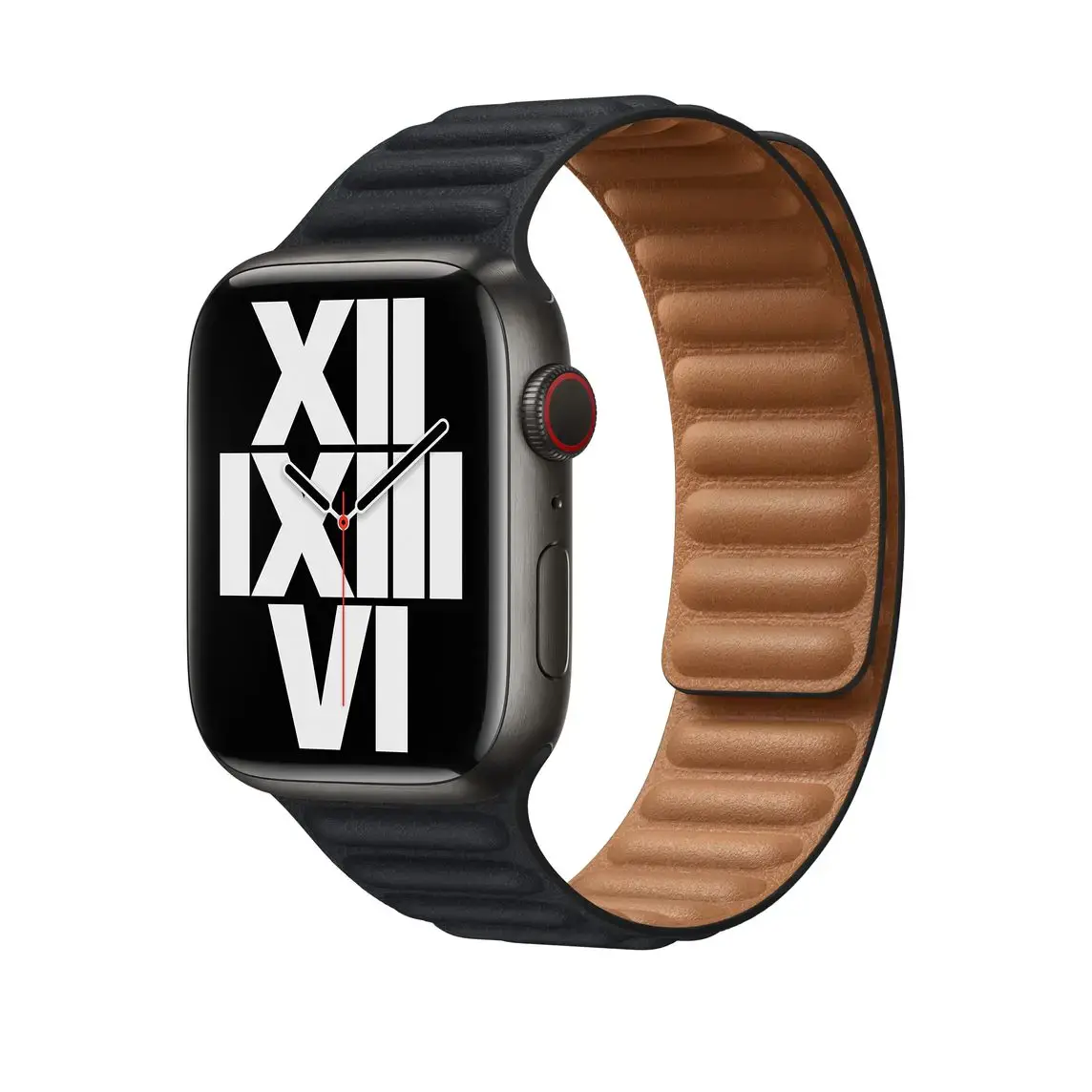 Ремешок Apple Midnight Leather Link M/L (ML823) для Apple Watch 44/45/46/49mm